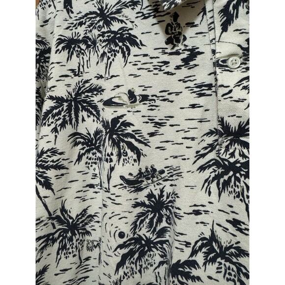 Vintage Polo Ralph Lauren Mens Hawaiian Polo Shirt size XL Floral Palm Trees 90s - Picture 5 of 11